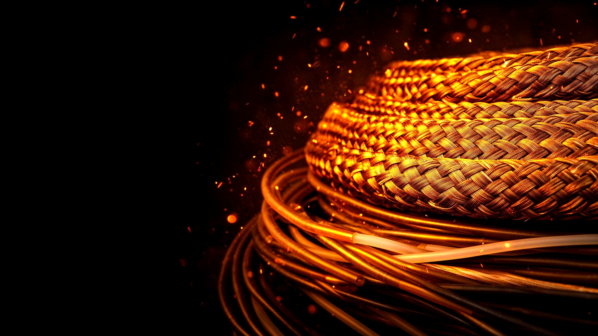 Braided high temperature fiberglass insulated wire coils